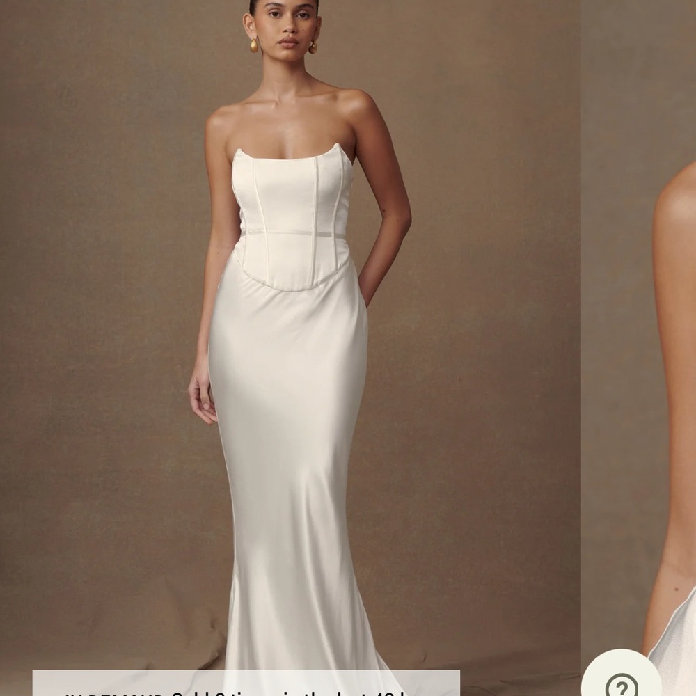 Meshki Harlow Satin Strapless Dress